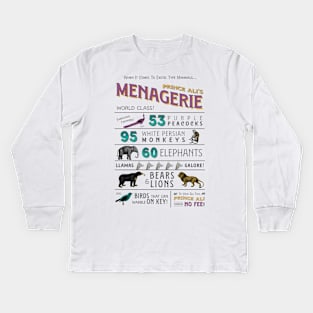 Prince Ali's Menagerie Kids Long Sleeve T-Shirt